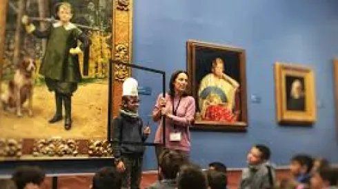 Visitas escolares en el museo de Málaga