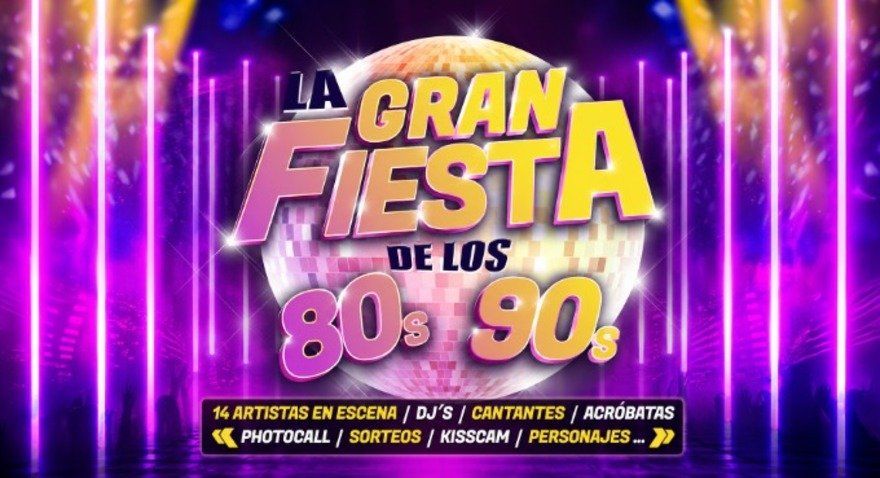 La gran fiesta de los 80 y 90, en Málaga