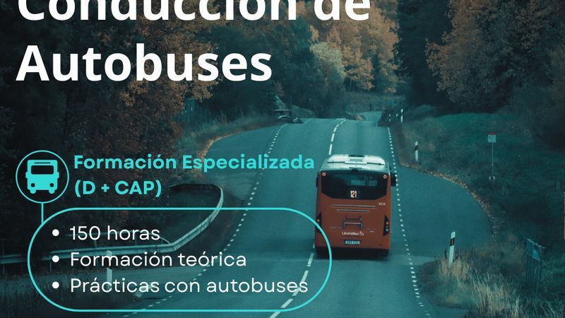 Curso de conducción de autobuses (formación especializada: D + CAP)