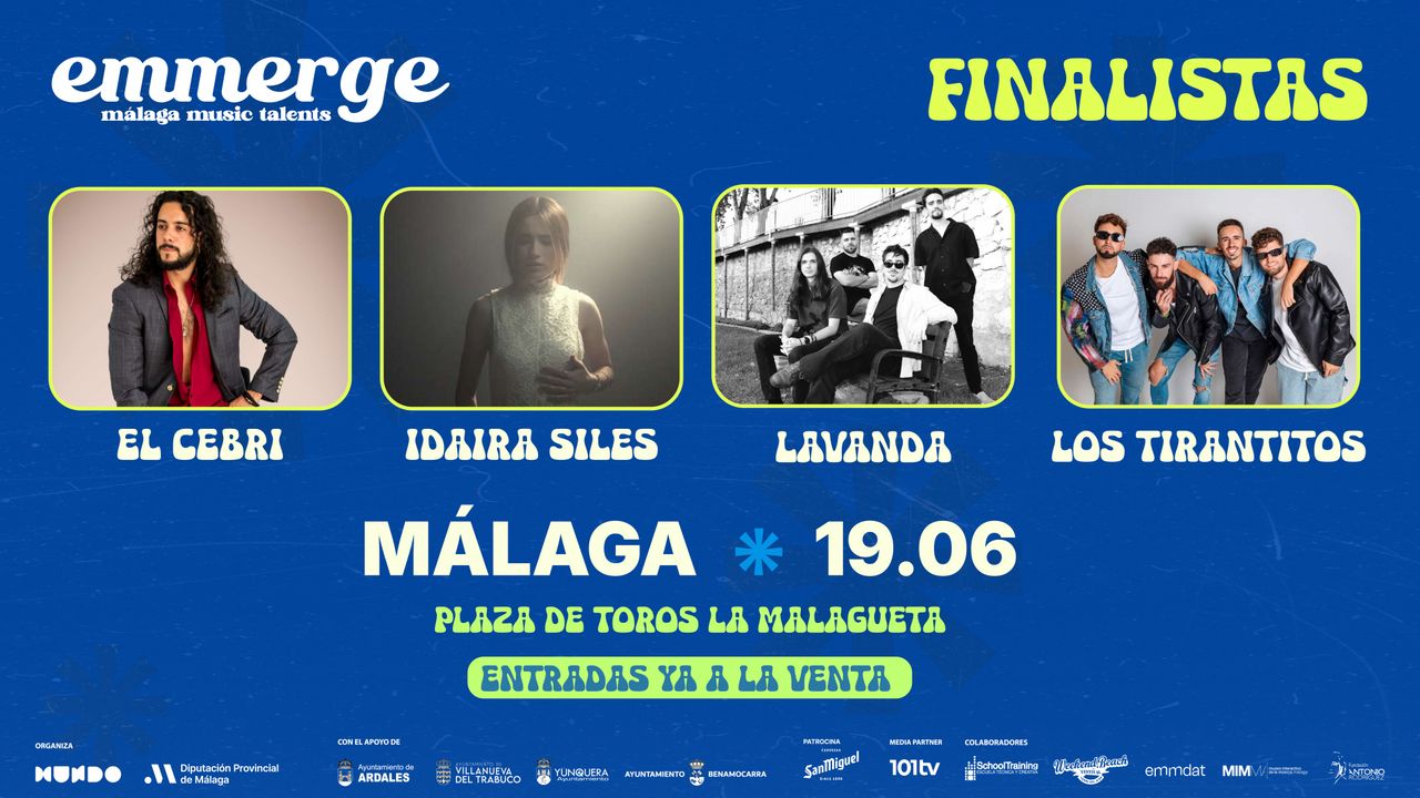Cartel finalistas Emmerge Málaga. Foto: Emmerge Málaga.