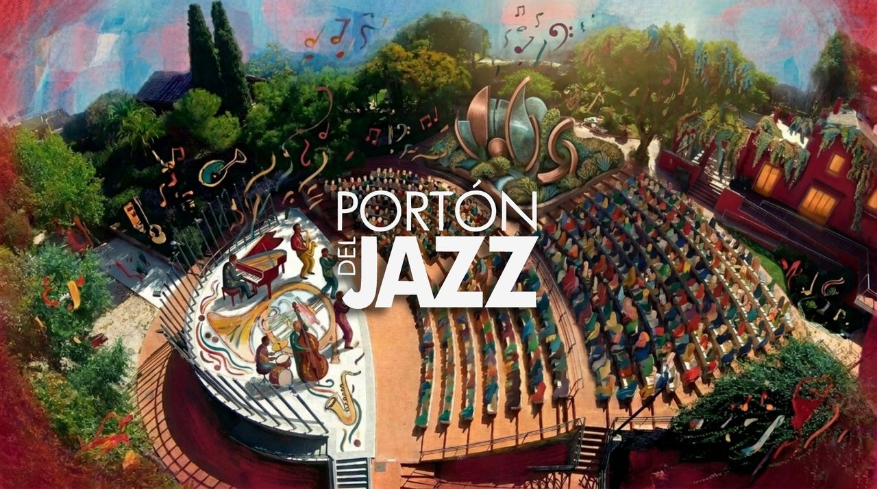 Pintura escenario de El Portón del Jazz. Foto: Portón del Jazz.