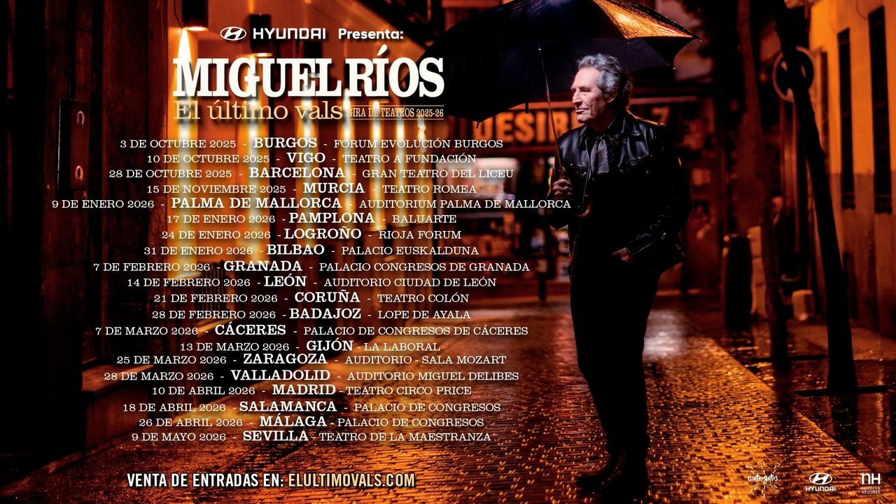 Cartel Gira "El último vals". Foto: Miguel Ríos.