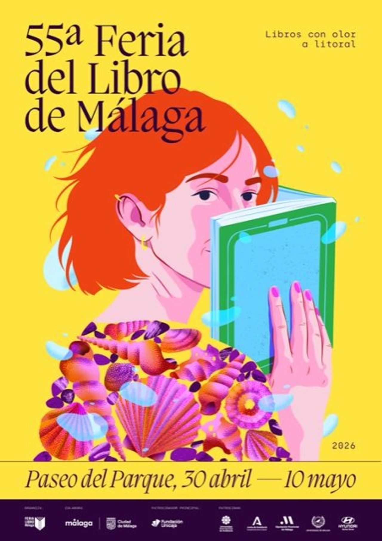 Cartel 55 Feria del Libro de Málaga. Foto: Feria del libro de Málaga.